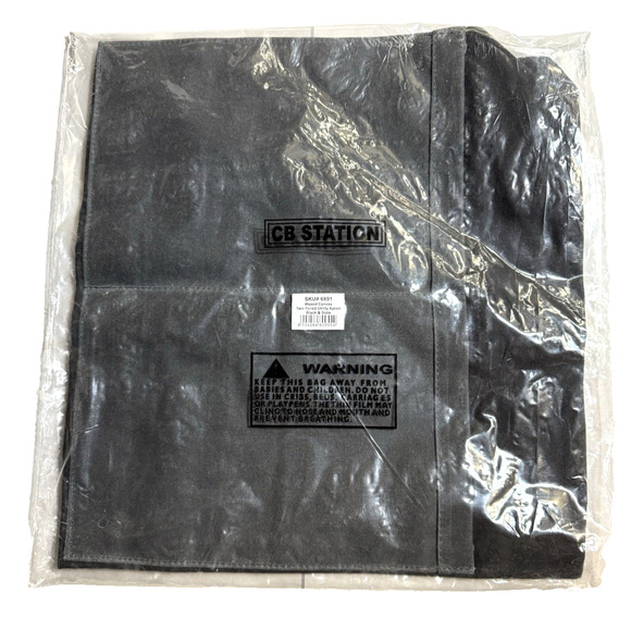 New CB Station Waxed Canvas Two Toned Utility Apron Black and Slate - Picture 2 of 4